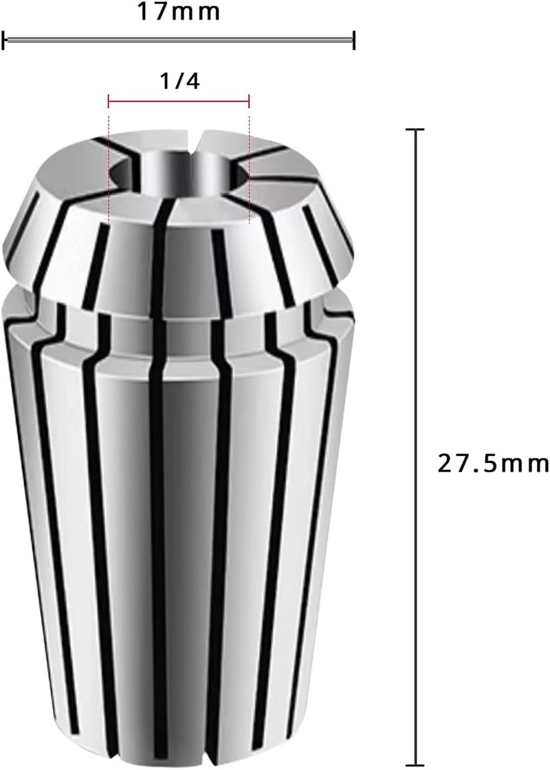 WEXWE Tools ER16 1/8,1/4,5/16,3/8 Inch Size High Precision Spring Collets Set, Accuracy Within 0.008 mm, router collets Tool Holder For CNC Milling Engraving Chuck Lathe Workholding,4pcs - Image 2